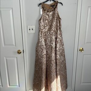 Aidan Mattox Gold Embellished Dress